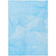 9' X 12' Blue Abstract Washable Non Skid Indoor Outdoor Area Rug