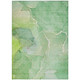 5' X 8' Green Abstract Washable Non Skid Indoor Outdoor Area Rug