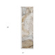 8' Runner Beige Abstract Washable Non Skid Indoor Outdoor Runner Rug