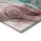 8' X 10' Burgundy Abstract Washable Non Skid Indoor Outdoor Area Rug