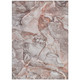 10' X 14' Gray And Red Abstract Washable Indoor Outdoor Area Rug