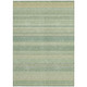 8' X 10' Artichoke Green Striped Washable Non Skid Indoor Outdoor Area Rug