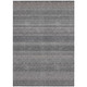 10' X 14' Gray Striped Washable Non Skid Indoor Outdoor Area Rug
