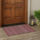 3' X 5' Merlot Striped Washable Non Skid Indoor Outdoor Area Rug