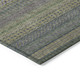 2' X 3' Olive Green Striped Washable Non Skid Indoor Outdoor Area Rug