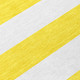 8' X 8' Yellow and White Round Striped Washable Indoor Outdoor Area Rug