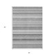 5' X 8' Gray Striped Washable Non Skid Indoor Outdoor Area Rug