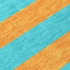 2' X 3' Aqua Striped Washable Non Skid Indoor Outdoor Area Rug