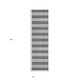 8' Runner Gray and White Striped Washable Non Skid Indoor Outdoor Runner Rug