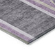 10' X 14' Purple and Black Abstract Washable Indoor Outdoor Area Rug