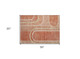 2' X 3' Salmon Abstract Washable Indoor Outdoor Area Rug