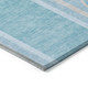 9' X 12' Teal Abstract Washable Indoor Outdoor Area Rug