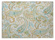 2' X 3' Ivory and Gold Paisley Washable Non Skid Indoor Outdoor Area Rug