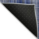 8' Round Navy Blue Round Plaid Washable Non Skid Indoor Outdoor Area Rug