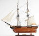 24" Brown Manufactured Wood Boat Hand Painted Sculpture