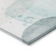 8' Runner Beige and Blue Abstract Washable Non Skid Indoor Outdoor Runner Rug
