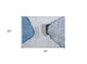 2' X 3' Blue Gray and Black Abstract Washable Non Skid Indoor Outdoor Area Rug