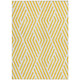 10' X 14' Gold And White Geometric Washable Indoor Outdoor Area Rug