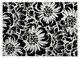 2' X 3' Black and Ivory Floral Washable Non Skid Indoor Outdoor Area Rug