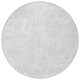 8' Round Ivory Round Floral Washable Non Skid Indoor Outdoor Area Rug