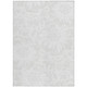 9' X 12' Ivory Floral Washable Non Skid Indoor Outdoor Area Rug