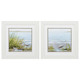 19" X 19" White Frame Afternoon On Shore (Set Of 2)
