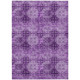 3' X 5' Eggplant Floral Medallion Washable Non Skid Indoor Outdoor Area Rug