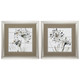 19" X 19" Brushed Silver Frame Natures Lace (Set Of 2)