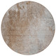 8' Round Brown and Off White Round Abstract Washable Non Skid Indoor Outdoor Area Rug