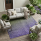 10' X 14' Olive Green And Purple Ombre Washable Indoor Outdoor Area Rug