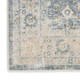 6' Teal Beige And Brown Floral Distressed Runner Rug