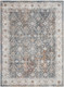 4' X 6' Gray Floral Distressed Area Rug