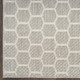 8' Gray And Ivory Geometric Indoor Outdoor Runner Rug