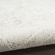 4' X 6' Ivory And Silver Floral Distressed Non Skid Area Rug