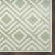 7' X 9' Green Geometric Area Rug