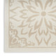 6' X 9' Beige and Ivory Floral Non Skid Area Rug