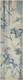 8' Ivory And Blue Floral Non Skid Runner Rug