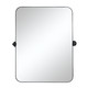 36" Black Metal Tilting Framed Accent Mirror