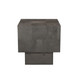 22" Gray Distressed Solid Wood Square Block End Table