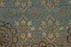 6' X 9' Green Blue and Brown Floral Hand Knotted Area Rug