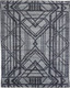5' X 8' Gray And Blue Wool Geometric Hand Knotted Area Rug