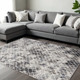 8' X 10' Gray And Ivory Geometric Distressed Area Rug