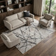 8' X 10' Gray and Ivory Abstract Power Loom Area Rug