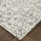 12' X 15' White and Gray Wool Oriental Hand Tufted Area Rug