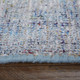 4' X 6' Blue and Ivory Abstract Hand Woven Distressed Area Rug With Fringe