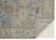 9' X 13' Purple Gray and Gold Wool Oriental Hand Knotted Area Rug With Fringe