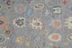 4' X 6' Gray Blue and Red Wool Oriental Hand Knotted Area Rug With Fringe
