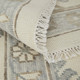 8' X 10' Ivory Gray and Brown Wool Floral Hand Knotted Area Rug With Fringe