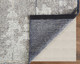 4' X 6' Gray and Silver Wool Abstract Hand Knotted Worn Faded Area Rug