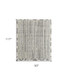 8' X 10' Gray and Ivory Wool Striped Hand Woven Area Rug